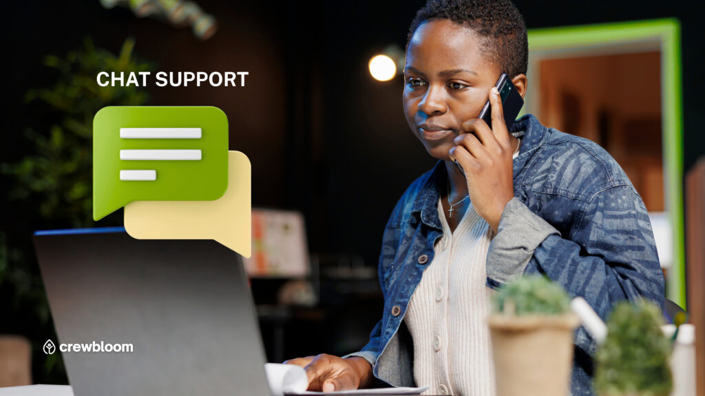 Photo of an offshore chat support specialist