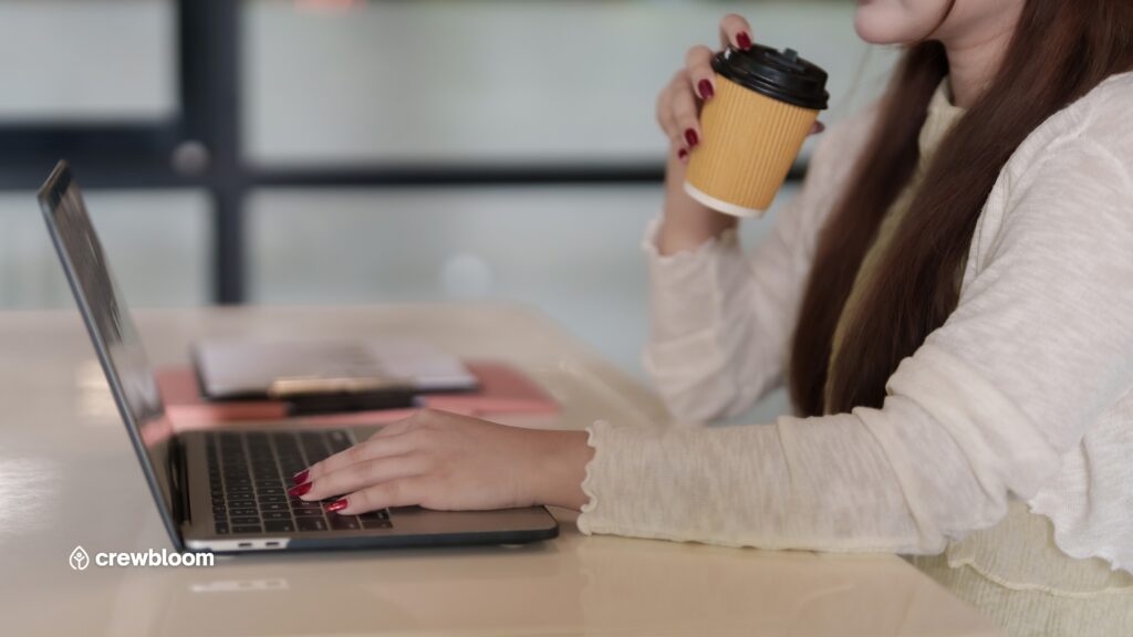 Photo of a working remote sales development representative (SDR)